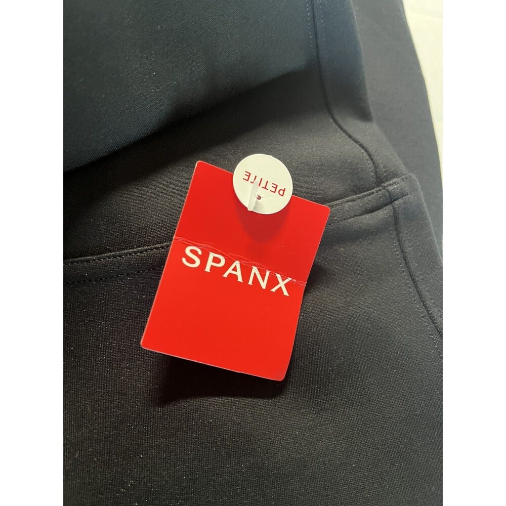 Spanx Black Ponte Hem Slit Leggings 3X Petite NWT‎ A369379 Slimming Power Waist - Picture 3 of 8